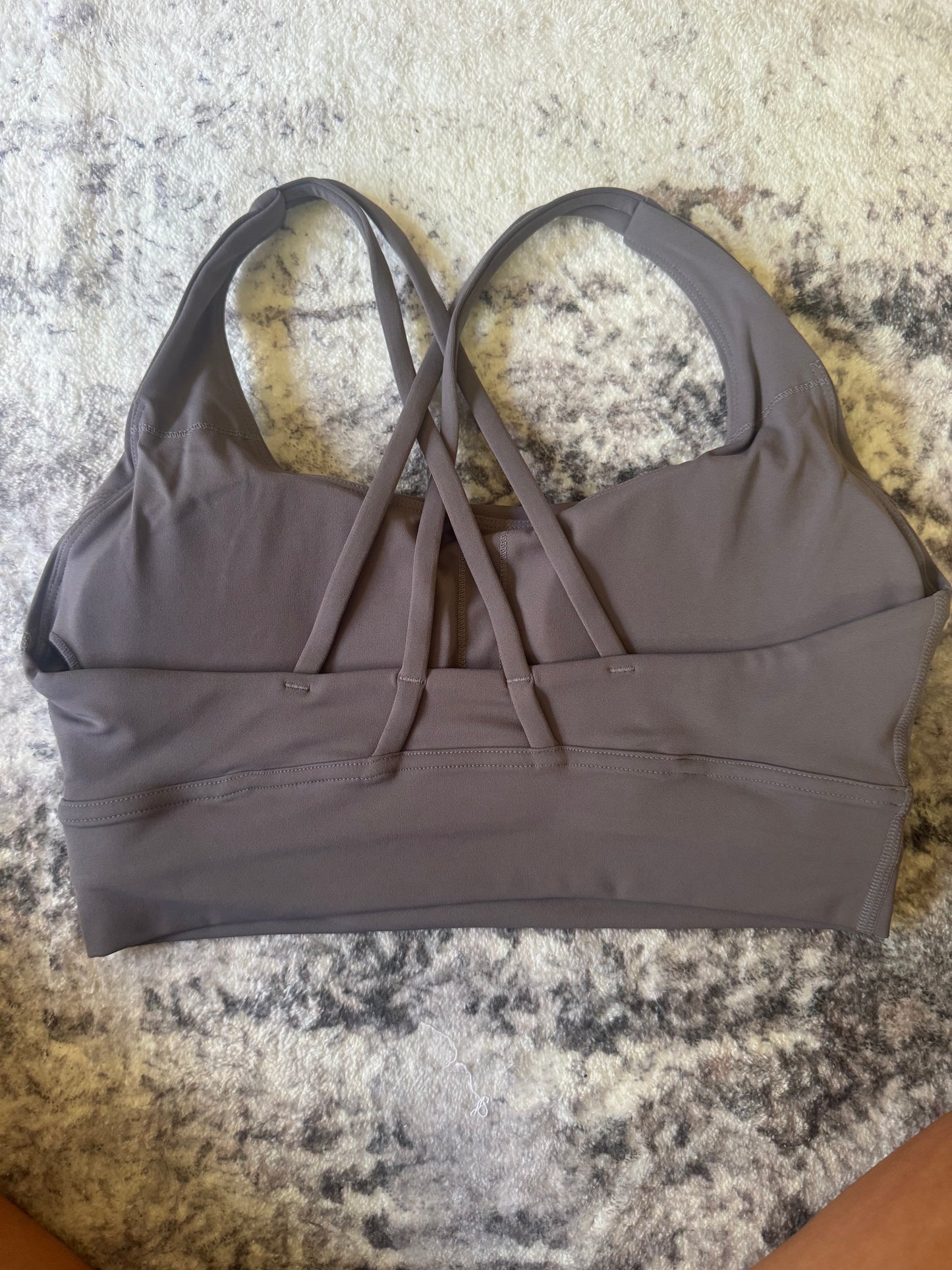 Allied Activewear Serenity Crossback Crop Grey