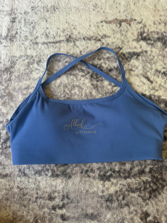 Allied Activewear Lotus Crop Sky Blue